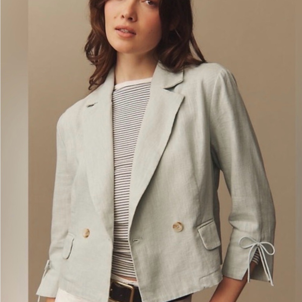 DOLAN Linen Bow Detail Blazer – Size Small